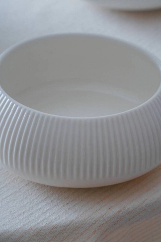 Acar Linea Porselen Beyaz Yuvarlak Kase 6'lı 14.1x6 Cm