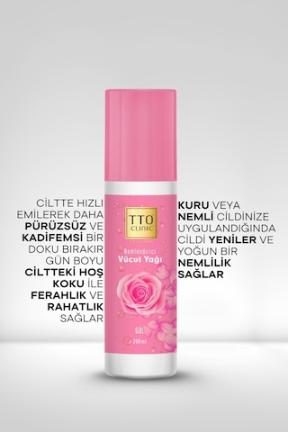 Tto Clinic Gül Özlü Nemlendirici Vücut Yağı 200 ML