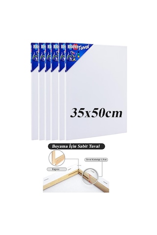 Brons Gerdirme Apartlı Arkadan Zımbalı Tuval 6 Adet 35 x 50 CM