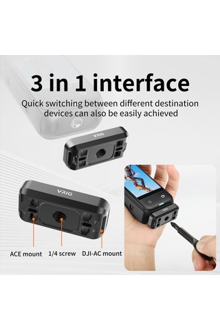 Springsun Vrıg Ac19 3'ü 1 Arada Manyetik Hızlı Çıkarma Adaptörü Tabanı Kamera Tripod Montajı Hızlı Çıkarma Montajı Insta360 X4 İçin Yedek