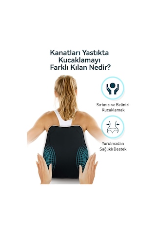 Tcherchi Ergonomik Bel Desteği Minderi, Araba Koltuğu İçin Hafızalı Köpük Sırt Desteği, Anti-statik Kılıflı Sırtlık Ofis Oyun Koltuğu