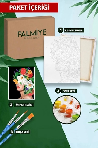 Sayılarla Boyama Tuval Seti 40x50 Cm - İlkbahar