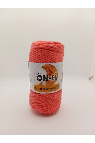 Ön-el Büklüm Taranabilir Makrome İpi - 250 Gr - Pembe