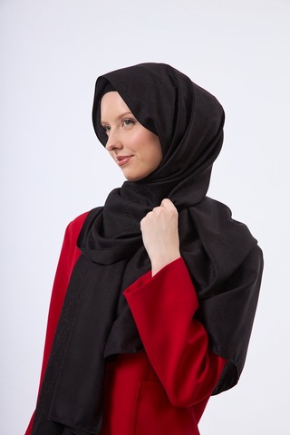 Mirsoy Scarf Mir Modern Desen Şal Siyah