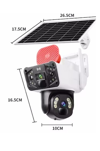 Bester Çift Kameralı 4g Sim Kart İle Çalışan 6mp Solar Güneş Pane