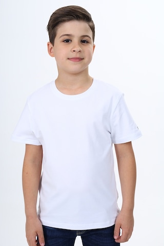 Toontoy Kids Toontoy Erkek Çocuk Kolu Baskılı Tişört Beyaz