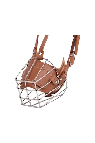 Pasha Pet Metal Deri Köpek Ağızlığı S - 30 Cm