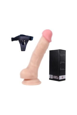 Hızlı Express Adan Belden Bağlamalı Realistik Protez Penis Strapon Dildo 17 Cm