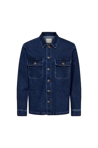 Only & Sons Onskodyl Box Pim Erkek Denim Gömlek 22038475 Mavi