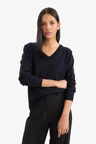 Defacto Relax Fit V Yaka Kazak C4024ax25wnnv146 Lacivert