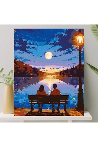 Sayılarla Boyama Tuval Seti - 40x50 Cm, Fırça Ve Boya Dahil