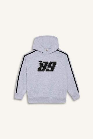Defacto Erkek Çocuk Kapüşonlu Baskılı Sweatshirt F1967a825augr400 Gri