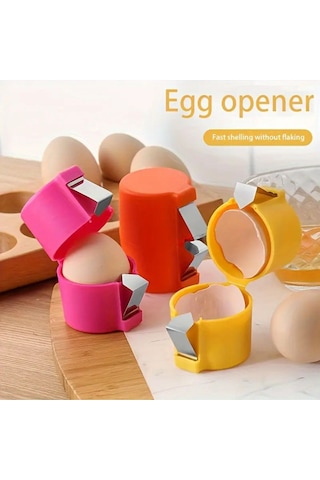 Qerhome Pratik Yumurta Kabuğu Kırıcı, Haşlanmış Yumurta Kabuğu Kırıcı, Yumurta Sarısı Ayırma Aparatı Renkli