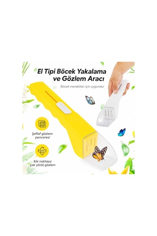 Valkyrie Böcek Yakalama Ve Gözlem Aparatı Şeffaf Hazneli 360 İnceleme Aracı Sarı