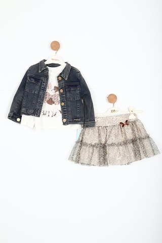 Xo Kids Kız Çocuk Alt Üst Etek Takım 6-36 Yaş 3193 Mavi