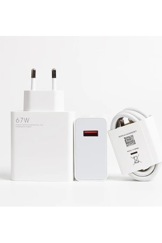 Xiaomi 67 W Turbo Şarj Aleti Şarj Cihazı Type-C Kablo Adaptör Seti (İthalatçı Garantili)