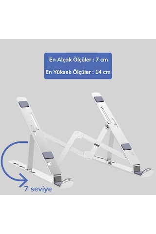 Buffer Ayarlanabilir Dizüstü Destek Tabanı Tamamen Katlanabilir Taşınabilir Laptop Yükseltici Diğer