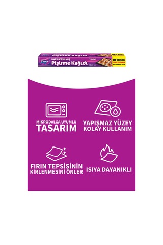 Hazır Kesilmiş Pişirme Kağıdı 16 Lı 42 X 37 Cm Üçlü Set