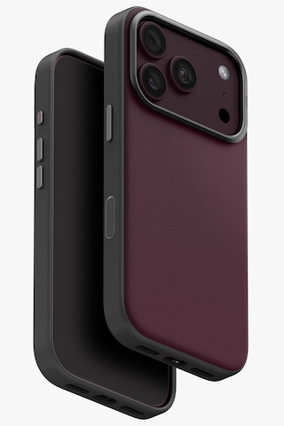 Apple iPhone Uyumlu 18 Pro Max Kılıf Lyden Ds Çift Tonlu Vegan Deri Magsafe Özel Tasarım Koruyucu Şık Kapak Mürdüm