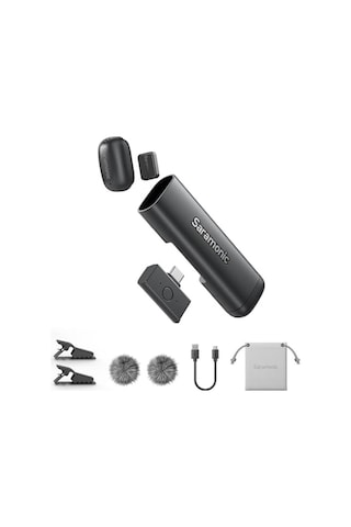 Saramonic İphone 17/16/15 Ve Android İçin Air Se Kablosuz Mini Mikrofon, 48khz/24-bit, Aı Gürültü Engelleme, Röportaj Youtube Tiktok Podcast Vlogging İçin İçerik Oluşturucu Mikrofonlar Klip
