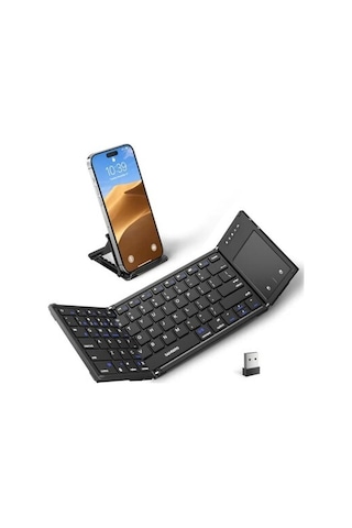 Samsers Dokunmatik Yüzeyli Katlanabilir Bluetooth Klavye Black