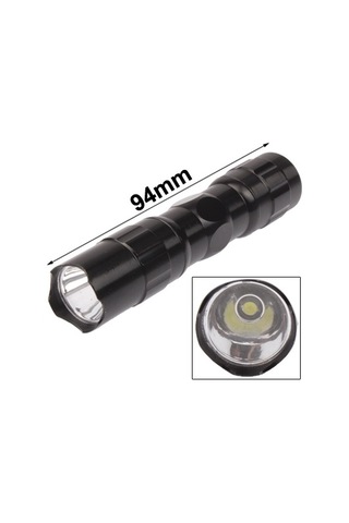 Sones 3w Led Mini El Feneri Işıklı Torch Lambası Kayışlı Siyah