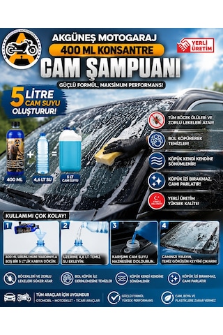 Akgüneş Konsantre Oto Cam Suyu