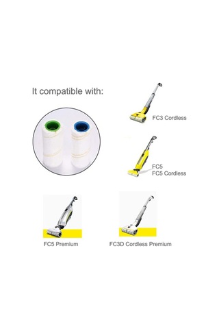 Leasetake Karcher Fc3 Fc3d Fc5 Fc7 Kablosuz Zemin Temizleyici Mikrofiber Rulo Fırça Aksesuarları Yedek Rulo Parçaları İçin 4 Adet