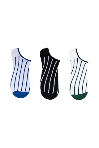 The Socks Company 3 Çift Özel Kutulu Erkek Görünmez Çorap 23SDCR150P Gri