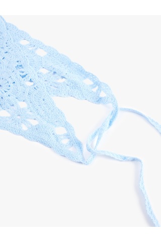 Koton Desenli Üçgen Bandana Mavi 6sak50056aa