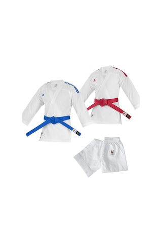 Adidas K250kıt Senko Karate Kumite Elbisesi Seti 2 Üst - 1 Pantolon Beyaz