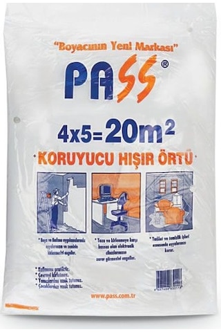 Pass Eşya Boya Koruyucu Hışır Örtü 10 M2