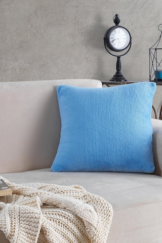 Sofa 1 Adet Mavi Renk Welsoft Kırlent Kılıfı Yastık Kılıfı 44x44 Cm