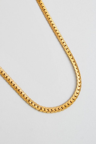 So Chic Örgü Model Sarı Kaplama Çelik Erkek Kolye Sarı