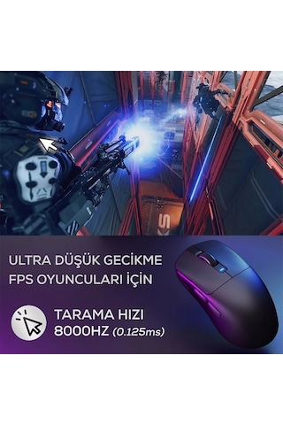 Royal Kludge Rk M3 47g Ultralight 8k Wireless Kablosuz Gaming Mouse Standart