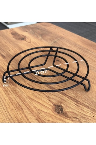 Morponi Yuvarlak Minimalist Isı Geçirmez Nihale - Mutfak Ve Masa Servis Altlığı Siyah