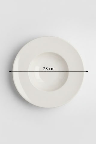 6'lı Valencia Makarna Tabağı 28cm Krem Rinart