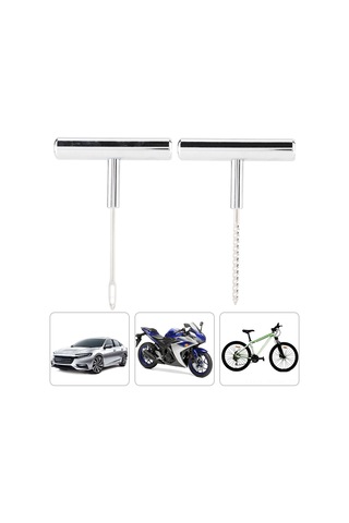 Tenfowee Oto-motosiklet-velosiped Vakum Lastik Tamir Aleti Seti 2 Parça - Krom Vanadyum Çelik, Pas Koruma, Kolay Kullanım