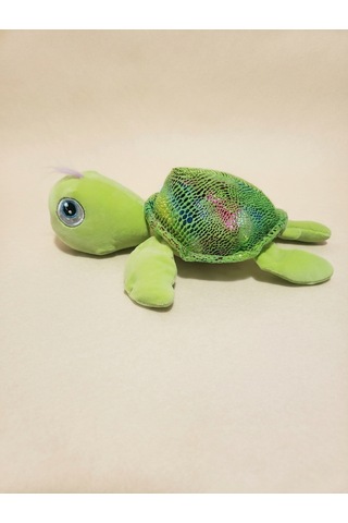 Peluş Kaplumbağa Parlak Kumaş-25 Cm Yeşil