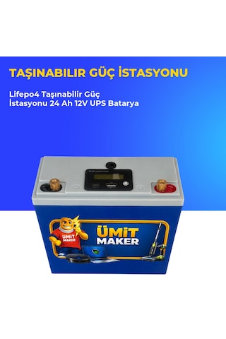 Lifepo4 Taşınabilir Güç İstasyonu 24 Ah 12v Ups Batarya