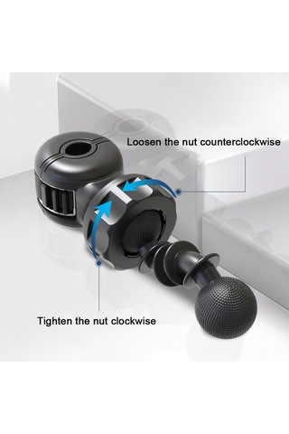 Pazly 360 Derece Dönebilen Usb Araç Arka Koltuk Soğutma Fanı, Hız Ayarlı, Taşınabilir, Siyah