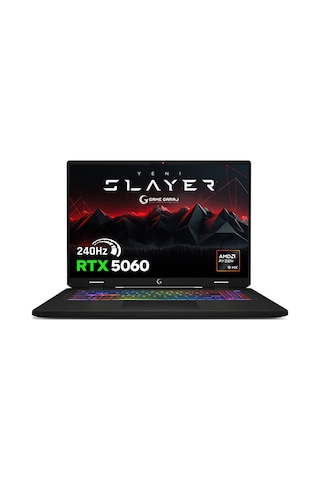 Game Garaj Slayer R9MXL-5060-C2 R9-8940HX 32 GB 1 TB SSD RTX5060 17" Free Dos Dizüstü Bilgisayar