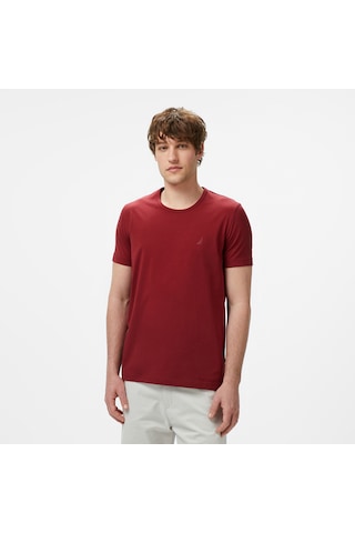 Nautica Erkek Kırmızı Regular Fit T-shirt Düz V55009t Kırmızı