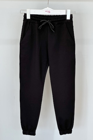 Erkek Çocuk Beli Ve Paçası Lastikli 2 Cepli Eşofman Altı Siyah