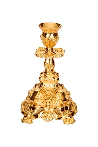 Biev Gold Shine Alın 15 Cm Tekli Şamdan Svr107