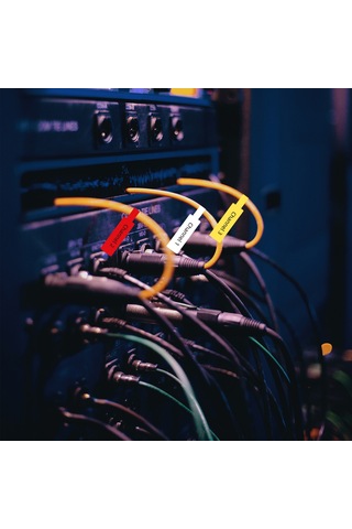 Aubyhe B18 Etiket Makinesi İçin Pet Malzeme 12.5x109mm Beyaz Termal Transfer Etiket Kağıdı 60 Adet 1 Rulo