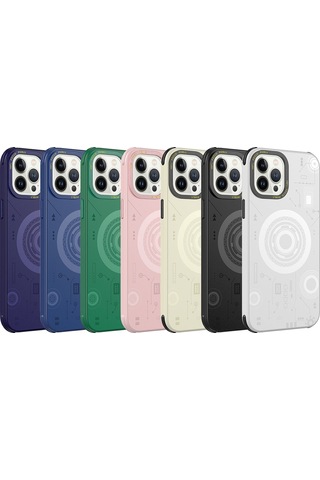 Zeyline Apple Uyumlu iPhone 12 Pro Max Zore Wireless Şarj Özellikli Desenli Hot Kapak-derin Mor