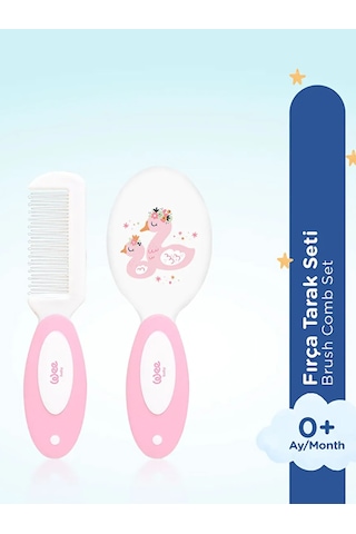 Wee Baby Fırça Tarak Seti - Pembe