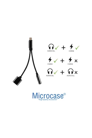 Apple Uyumlu iPhone Lightning Splitter Şarj ve Kulaklık Çevirici Model Ikd103