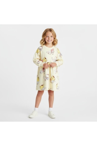 Kuromi Kız Çocuk Elbise Sarı
